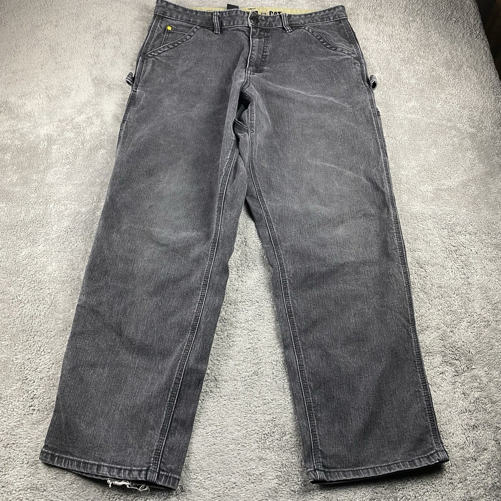 CAT Carpenter Work Wear Pants Mens 34X29 Gray Mid Rise